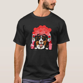 Retro Matching Valentine Day Heart Hund Lover T-Shirt