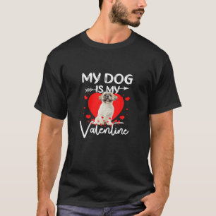 Retro Matching Valentine Day Heart Shih Tzu Dog Lo T-Shirt