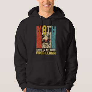 Retro-Mathematik ist kein Problem  Llama   Vintage Hoodie
