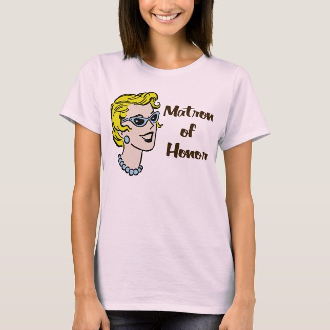 Retro Matron of Honour T-Shirt (Vorderseite)