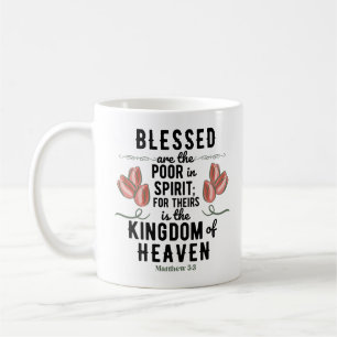 Retro Matthew 5:3 Bibelverse Tasse