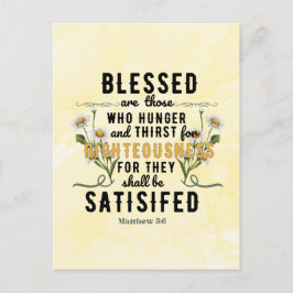 Retro Matthew 5:6 Tägliche Wasserfarbe Postkarte