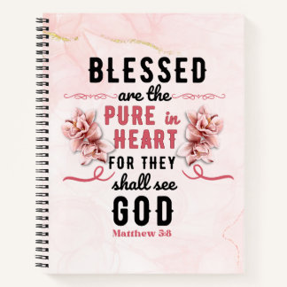 Retro Matthew 5:8 Calla-Lilien Notizbuch