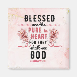 Retro Matthew 5:8 Calla Lilien Wasserfarbe Magnet