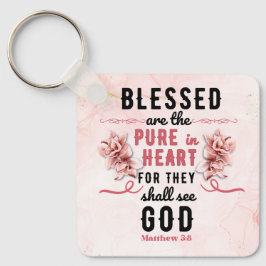 Retro Matthew 5:8 Calla Lilien Wasserfarbe Schlüsselanhänger