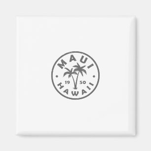 Retro Maui Hawaii Palme Baum Herren Damen Mädchen Magnet