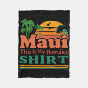 Retro Maui Hawaii Surfen Strand Surfen 70er Das is Fleecedecke