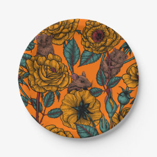 Retro-Mäuse-Party Pappteller