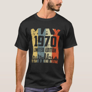 Retro May 1970 Funny 52Nd Birthday T-Shirt