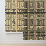 Retro Maze: Art Deco Geometrisches Muster Tapete<br><div class="desc">Verändern Sie Ihren Raum mit diesem kühnen Art-Deco-inspirierten geometrischen Design. Dieses Kunstwerk mit einem aufwändigen Labyrinth in klassischem Schwarz und Creme spiegelt die Essenz des Glamours und der modernen Ästhetik der 1920er Jahre wider. Ideal für Vintage Liebhaber, Innenarchitekten und alle, die eine Touch Retro-Eleganz in ihre Zuhause- oder Bürodekoration einfügen...</div>