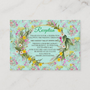 Retro Meadow Classic-Blume Begleitkarte