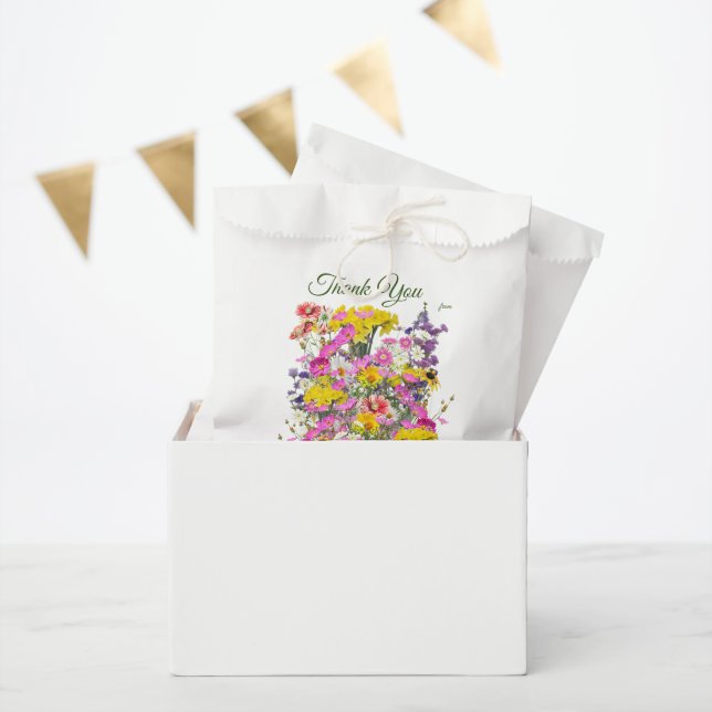 Retro Meadow Classic-Blume Geschenktütchen (Party)