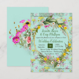 Retro Meadow Classic-Blume RSVP Karte