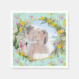 Retro Meadow Classic-Blume Serviette