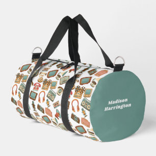 Retro Media individuelle Name Duffle Bag