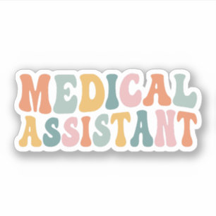 Retro Medical Assistant, Med Assistant Abschluss Aufkleber