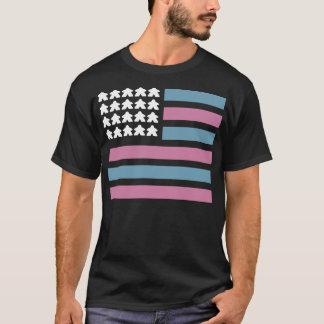 Retro Meeple Flagge T-Shirt