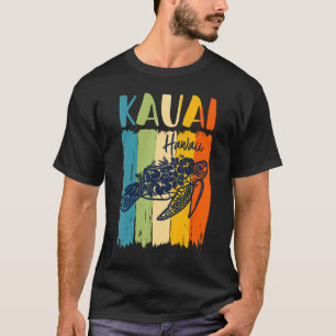 Retro Meeresschildkröte Kauai Hawaii passende Freu T-Shirt