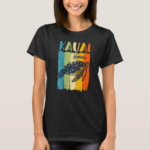 Retro Meeresschildkröte Kauai Hawaii passende Freu T-Shirt