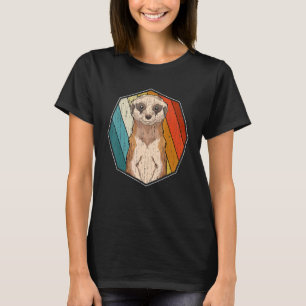 Retro Meerkat Africa Safari Zoo Animal Meerkat T-Shirt