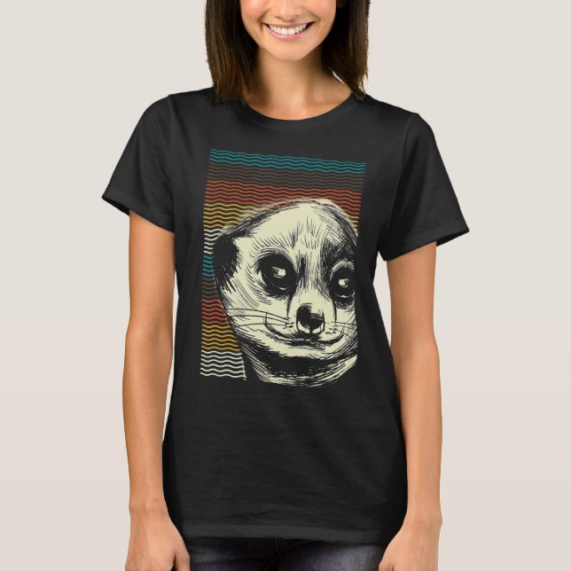 Retro Meerkat T-Shirt (Vorderseite)