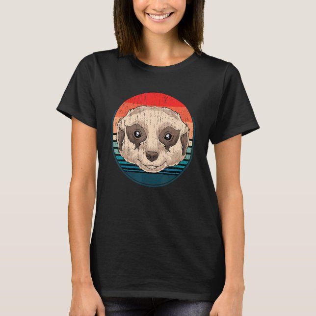 Retro Meerkat T-Shirt (Vorderseite)