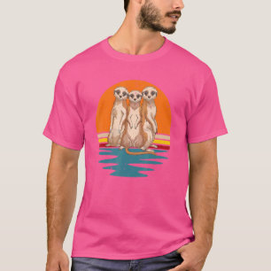 Retro Meerkats Africa Safari Animal Meerkat T-Shirt