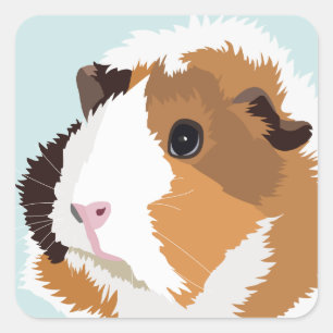 Retro-Meerschweinchen 'Elsie' Aufkleber