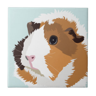 Retro-Meerschweinchen 'Elsie'-Kachel Fliese