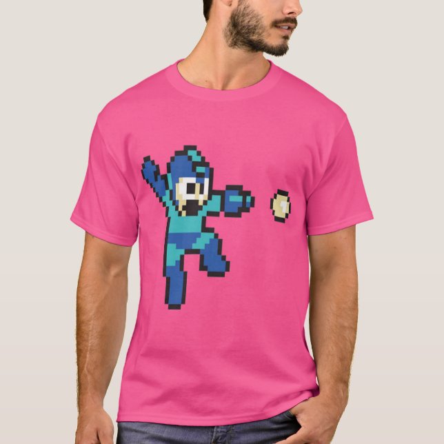 retro Mega Man Geschenk T-Shirt (Vorderseite)