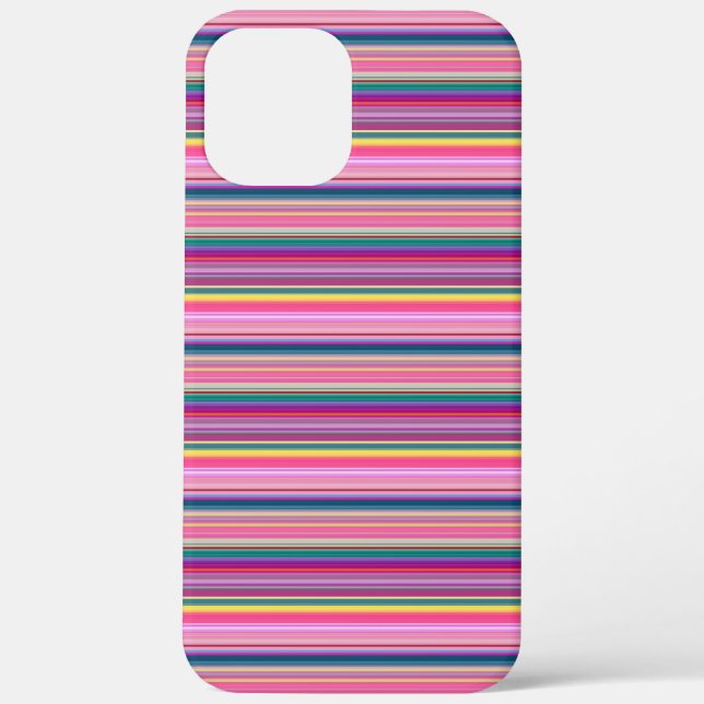 Retro-Mehrfarben-Streifen Case-Mate iPhone Hülle (Rückseite)