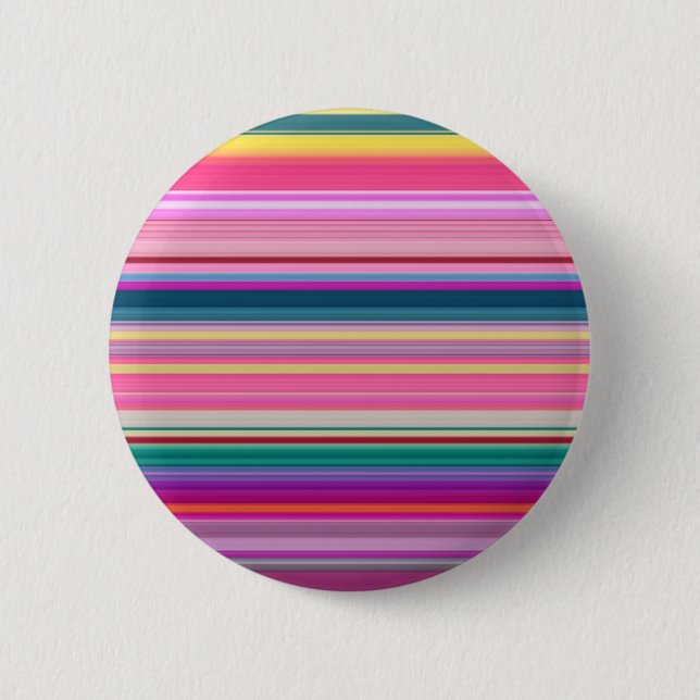 Retro-Mehrfarbstreifen Button (Vorderseite)