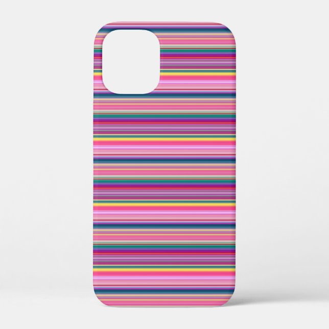Retro-Mehrfarbstreifen Case-Mate iPhone Hülle (Rückseite)