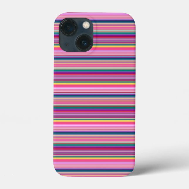 Retro-Mehrfarbstreifen Case-Mate iPhone Hülle (Rückseite)