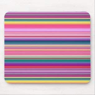 Retro-Mehrfarbstreifen Mousepad