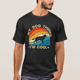 Retro Mein Hund denkt, ich bin Cooler deutscher Sc T-Shirt