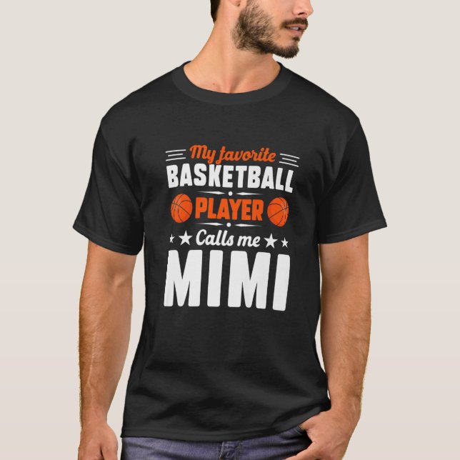 Retro Mein Lieblings-Basketball-Spieler ruft mich  T-Shirt (Vorderseite)