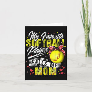 Retro Mein Lieblings-Softball-Player nennt mich Ma Karte