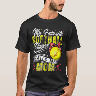 Retro Mein Lieblings-Softballspieler nennt mich Mo T-Shirt