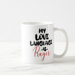 Retro meine Liebe Sprache ist Gebet Jesus Christli Kaffeetasse