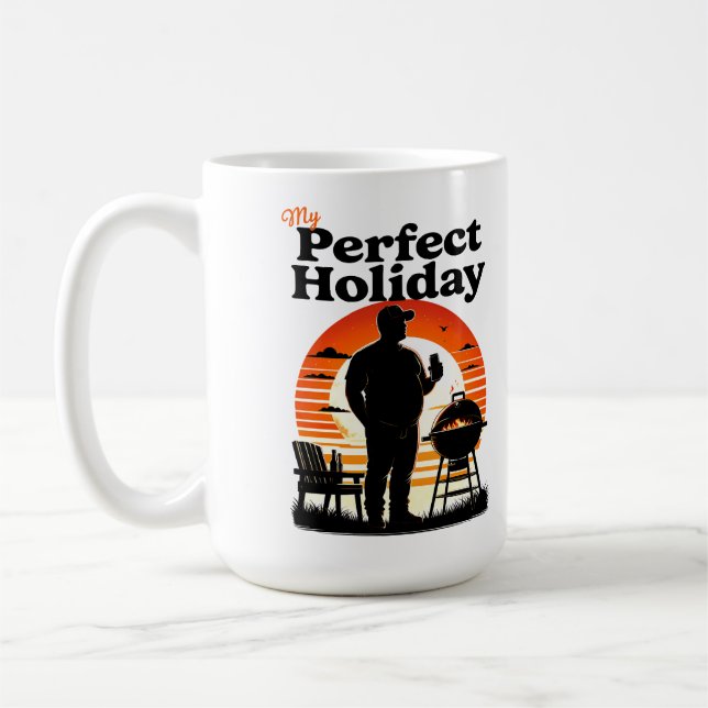 Retro meinen perfekten, dunklen Urlaub Kaffeetasse (Links)
