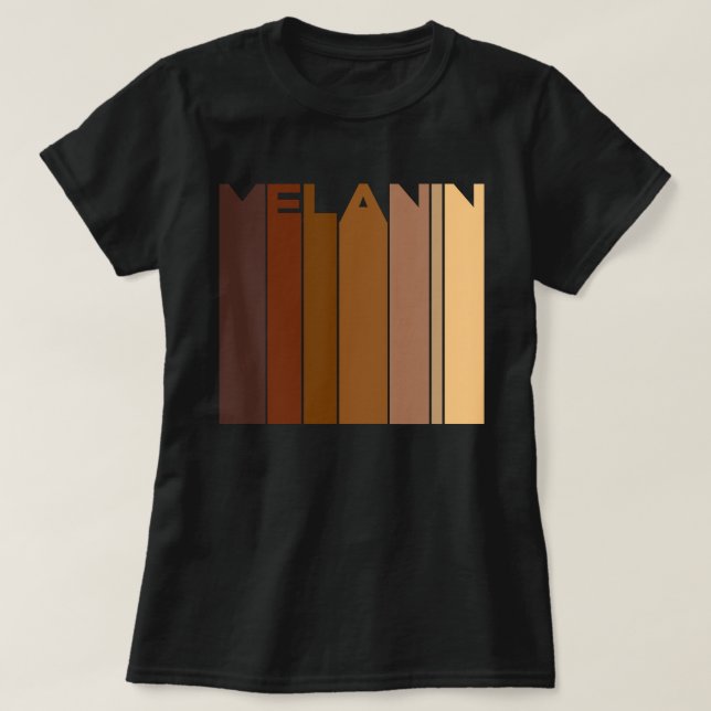 Retro Melanin Black History Monat T-Shirt (Design vorne)
