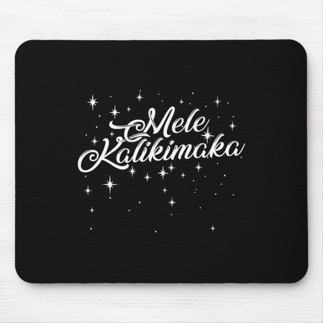 Retro Mele Kalikimaka Hawaiian Family Christmas Pa Mousepad (Vorne)