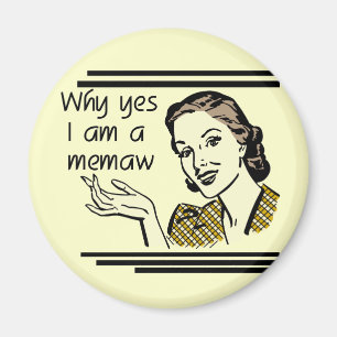 Retro Memaw T - Shirts und Geschenke Magnet