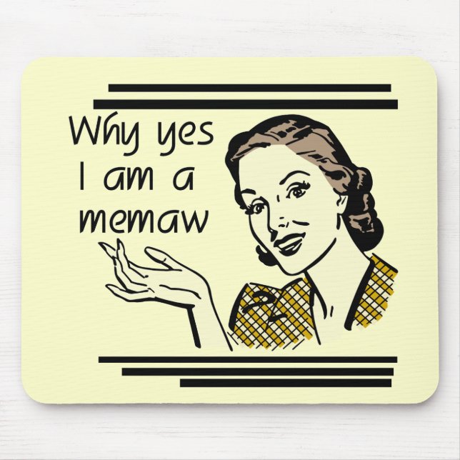 Retro Memaw T - Shirts und Geschenke Mousepad (Vorne)