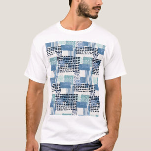 Retro Memphis Doodle Nahtloses Muster T-Shirt