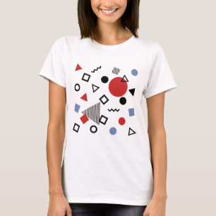 Retro Memphis-Entwurfs-Muster T-Shirt