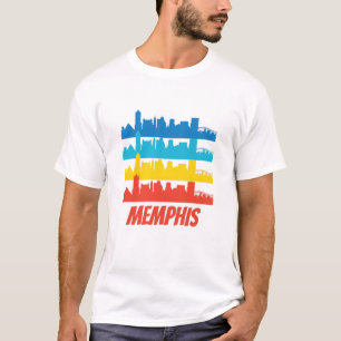 Retro Memphis TN Skyline-Pop-Kunst T-Shirt