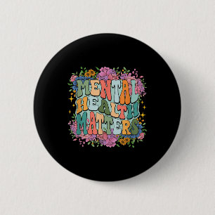 Retro Mental Awareness Psychische Gesundheit S Gro Button