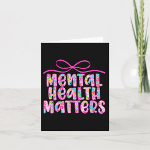 Retro Mental Health S Awareness Floral Coquette Karte